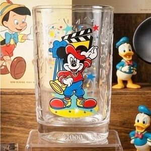 Vintage 2000 Walt Disney World Mickey Mouse Millennium McDonald’s Glass